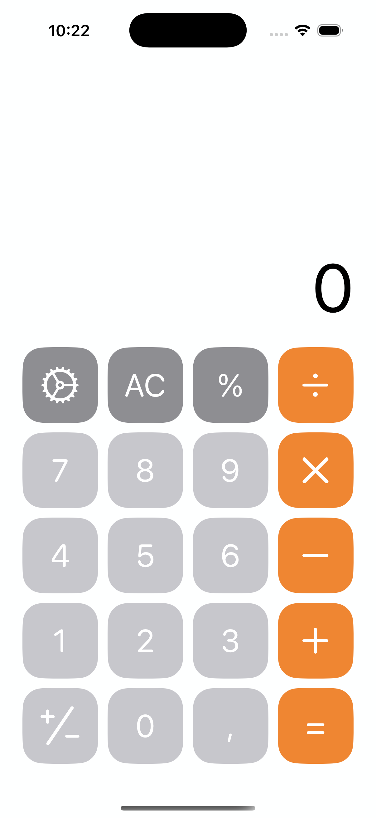 Magician Calculator home screen light mode